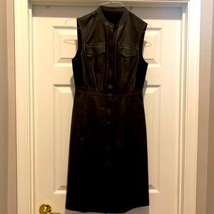 Black BCBG leather dress